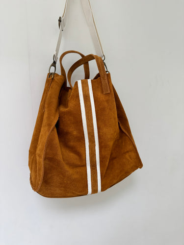 Suede tote bag