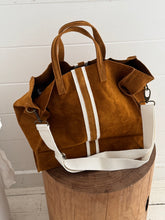 Suede tote bag