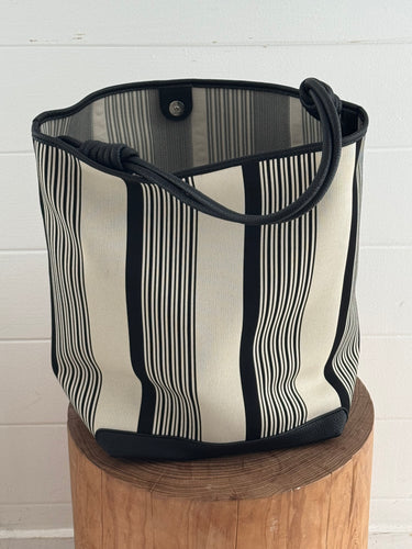 Large stripe tote bag