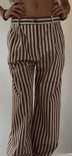 Diega - Ponio camel stripes pants