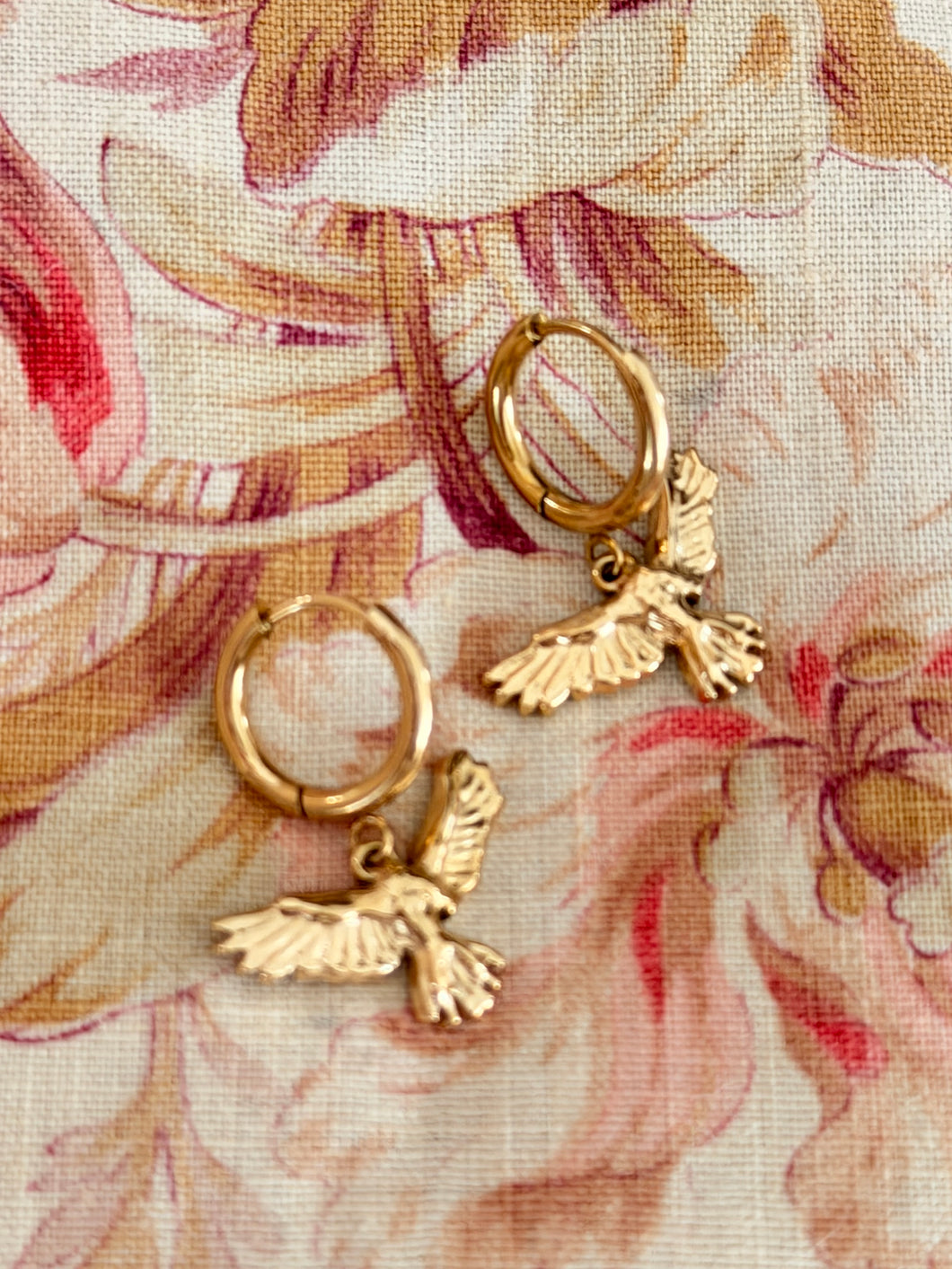 Hoop Bird earrings