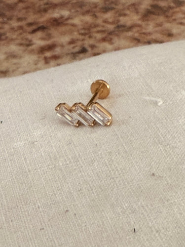 single three bar earring