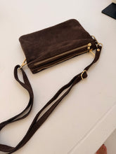 Suede multi pocket bag