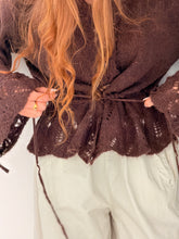 Chocolate knitted cardigan