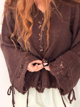 Chocolate knitted cardigan