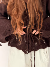 Chocolate knitted cardigan