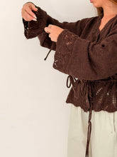 Chocolate knitted cardigan