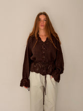 Chocolate knitted cardigan