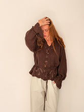 Chocolate knitted cardigan