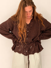 Chocolate knitted cardigan