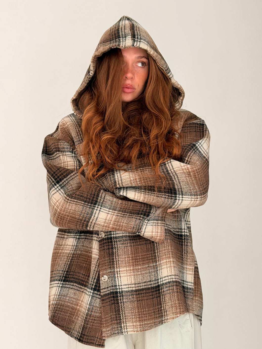 Checkers jacket with hood