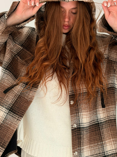 Checkers jacket with hood