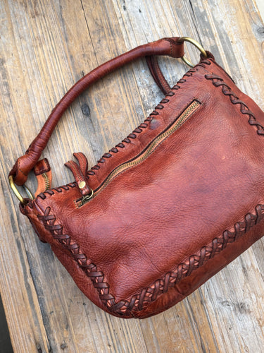 Mamapapa - cognac leather bag