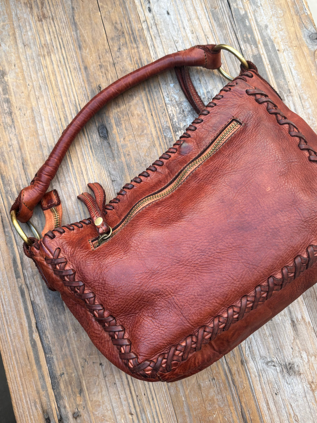 Mamapapa - cognac leather bag