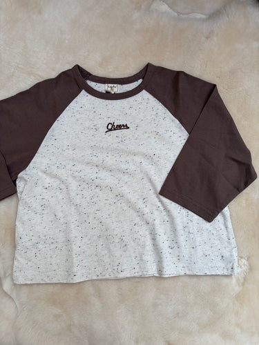 Oversized kids cotton “cheers” t-shirt