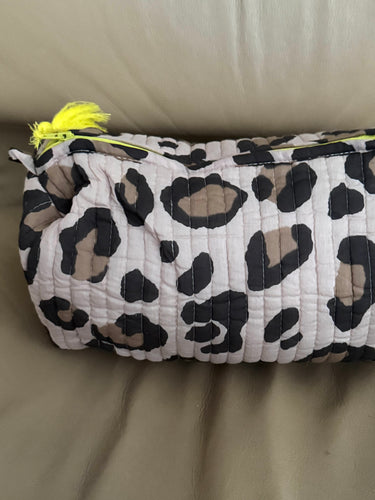 printed leopard pouch