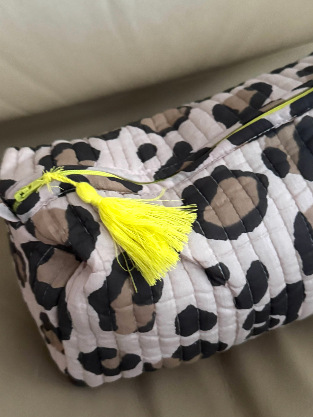 printed leopard pouch