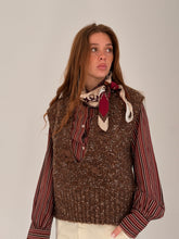 chocolate knit  V neck vest