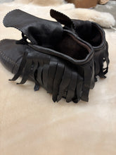 mamapapa - Leather fringe chocolate mocassin