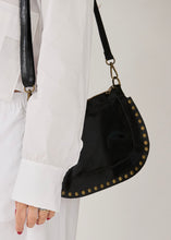 Leather black studs bag