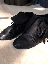 mamapapa - leather  fringe mocassin