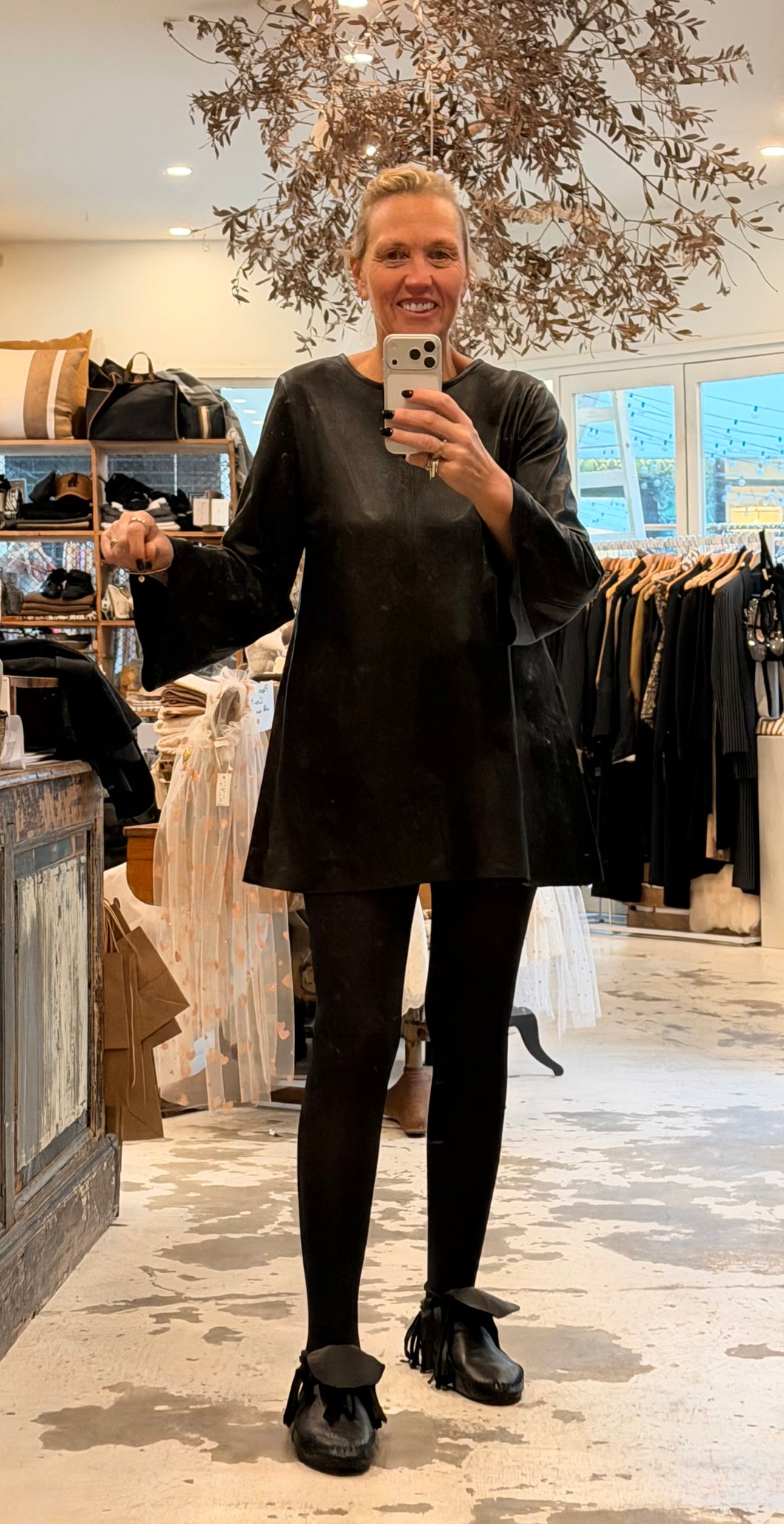 mamapapa - paris leather black dress