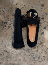 mocassins with fringe and pompom