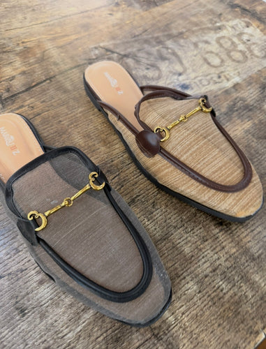 Open black mule