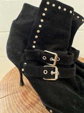Celine black suede studs boots