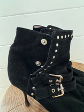 Celine black suede studs boots