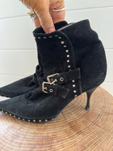 Celine black suede studs boots