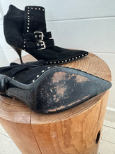 Celine black suede studs boots