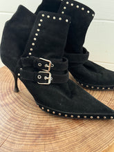 Celine black suede studs boots
