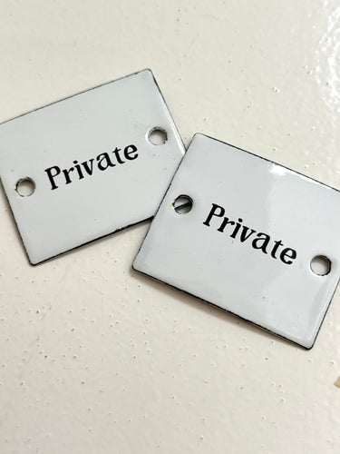 Sign enamel Private