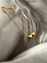 Double Heart fine chain bracelet