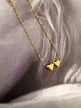 Double Heart fine chain bracelet