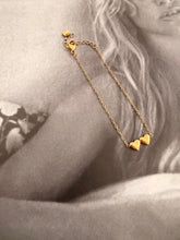 Double Heart fine chain bracelet