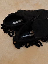 mamapapa - suede fringe back mocassin