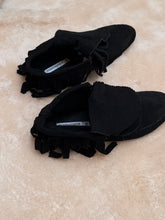 mamapapa - suede fringe back mocassin