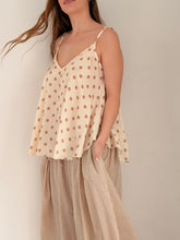 mamapapa - Llama polka dots flowy singlet top