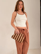 stripes clutch