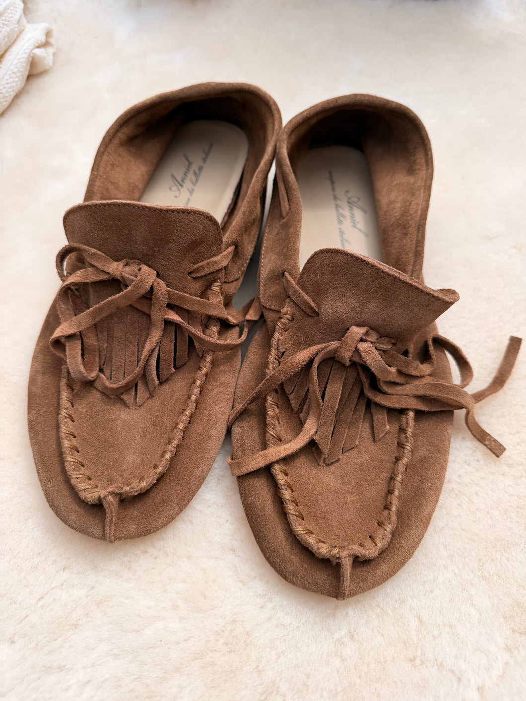anniel - suede sigaro fringe mocassin