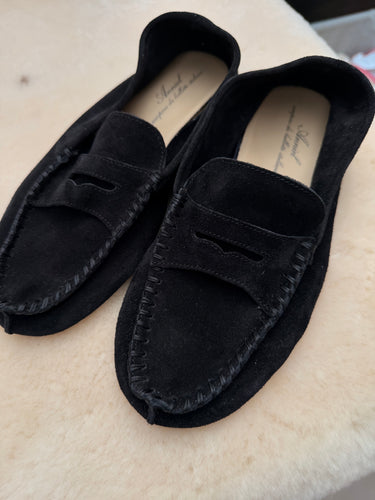 anniel - suede black mocassin