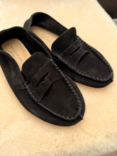 anniel - suede black mocassin