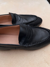 anniel - leather black loafers