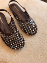 Sparkle chocolate open Ballet flat