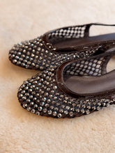 Sparkle chocolate open Ballet flat