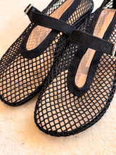 mesh black ballet flat
