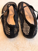 mesh black ballet flat