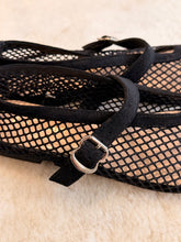 mesh black ballet flat